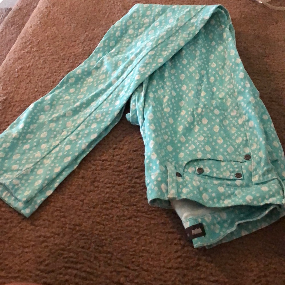 Teal jeans